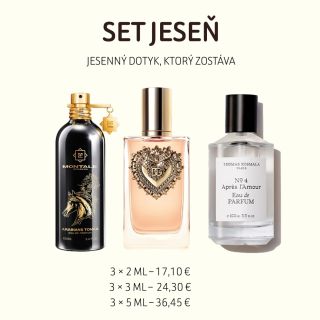 🍂 Set Jeseň – už so zľavou –10 % 🍂 Tri ikonické vône, ktoré vydržia a zahalia ťa do hrejivej intenzity. ✨ Après L’Amour –...